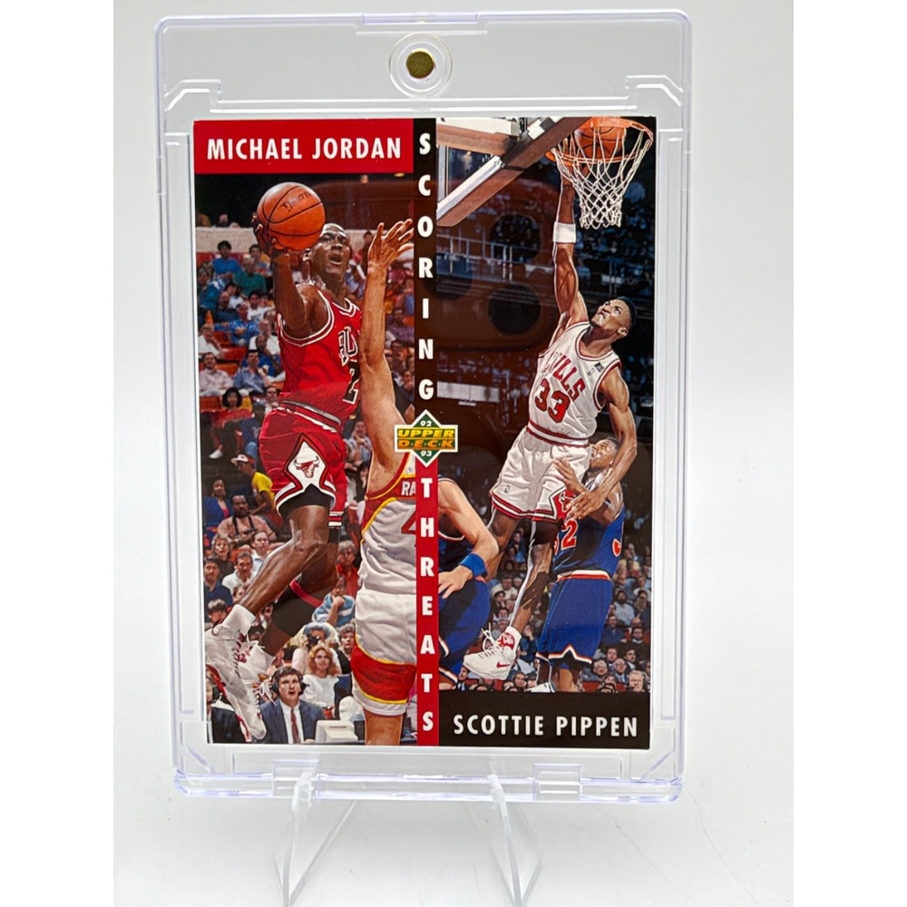 1992-93 Upper Deck Scoring Threats Michael Jordan Scottie Pippen #62 NM+